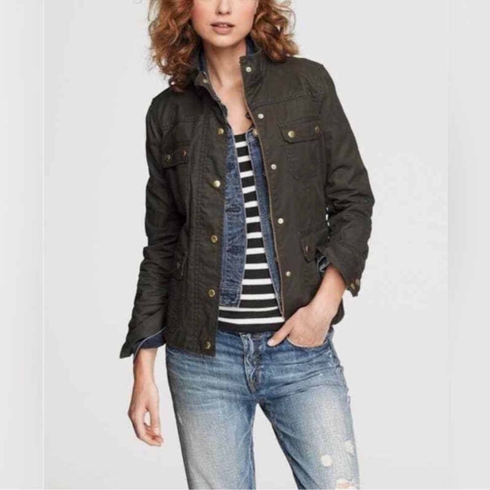 J.Crew Relaxed Boyfriend Field Jacket Mossy Brown S – Military Utility Preppy